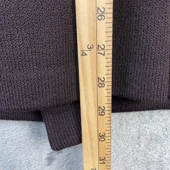 St. John Santana Knit Cardigan Jacket Womens Size 8 Brown Gold Button Old Money - Picture 9 of 10